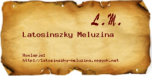 Latosinszky Meluzina névjegykártya